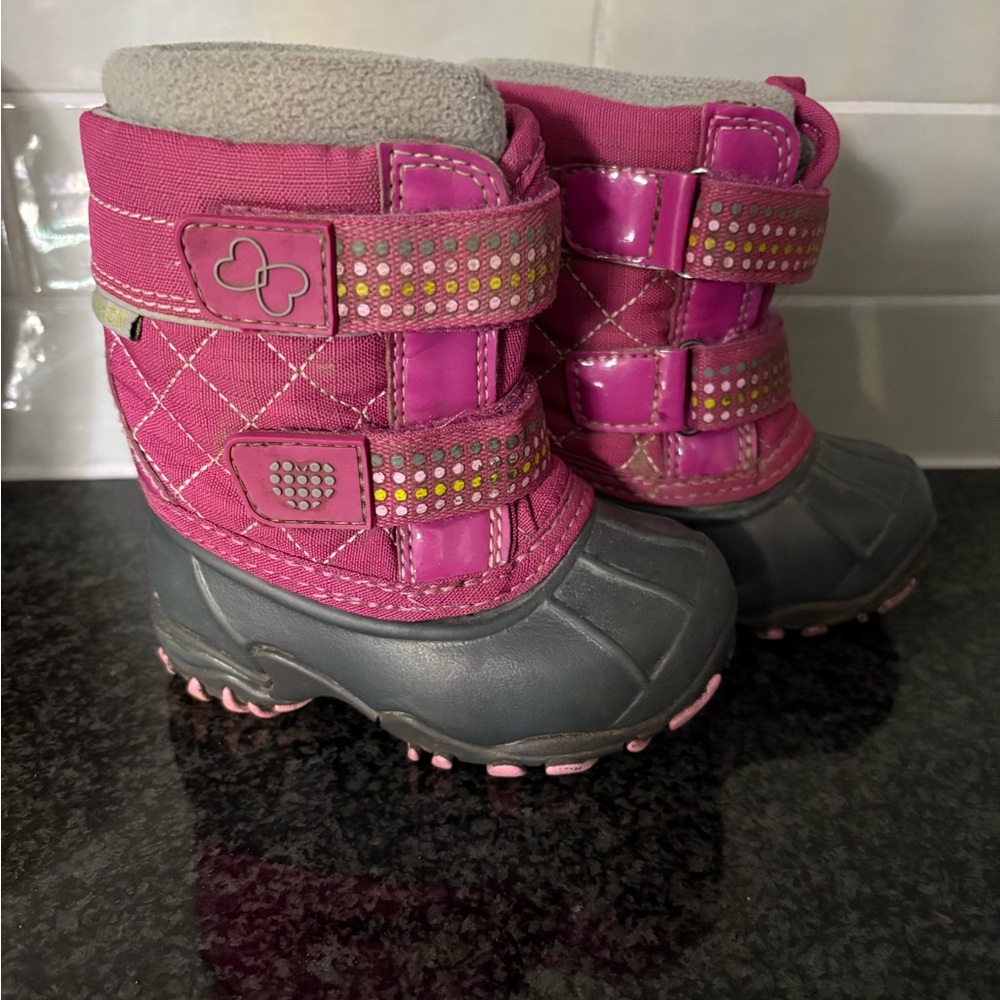 Acton girls pink toddler boots sz 5T ret $100 w tax EUC